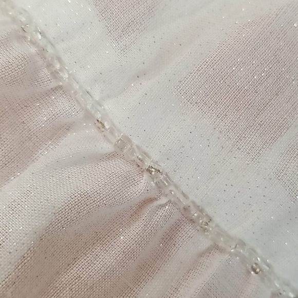 CYNTHIA VINCENT // boho peasant silver beaded tiered maxi skirt - Picture 6 of 16